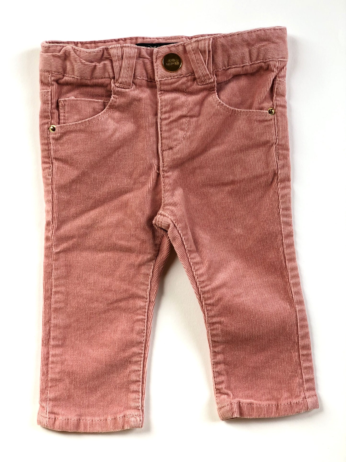 Pantalon en velours côtelé rose Zara 6 mois