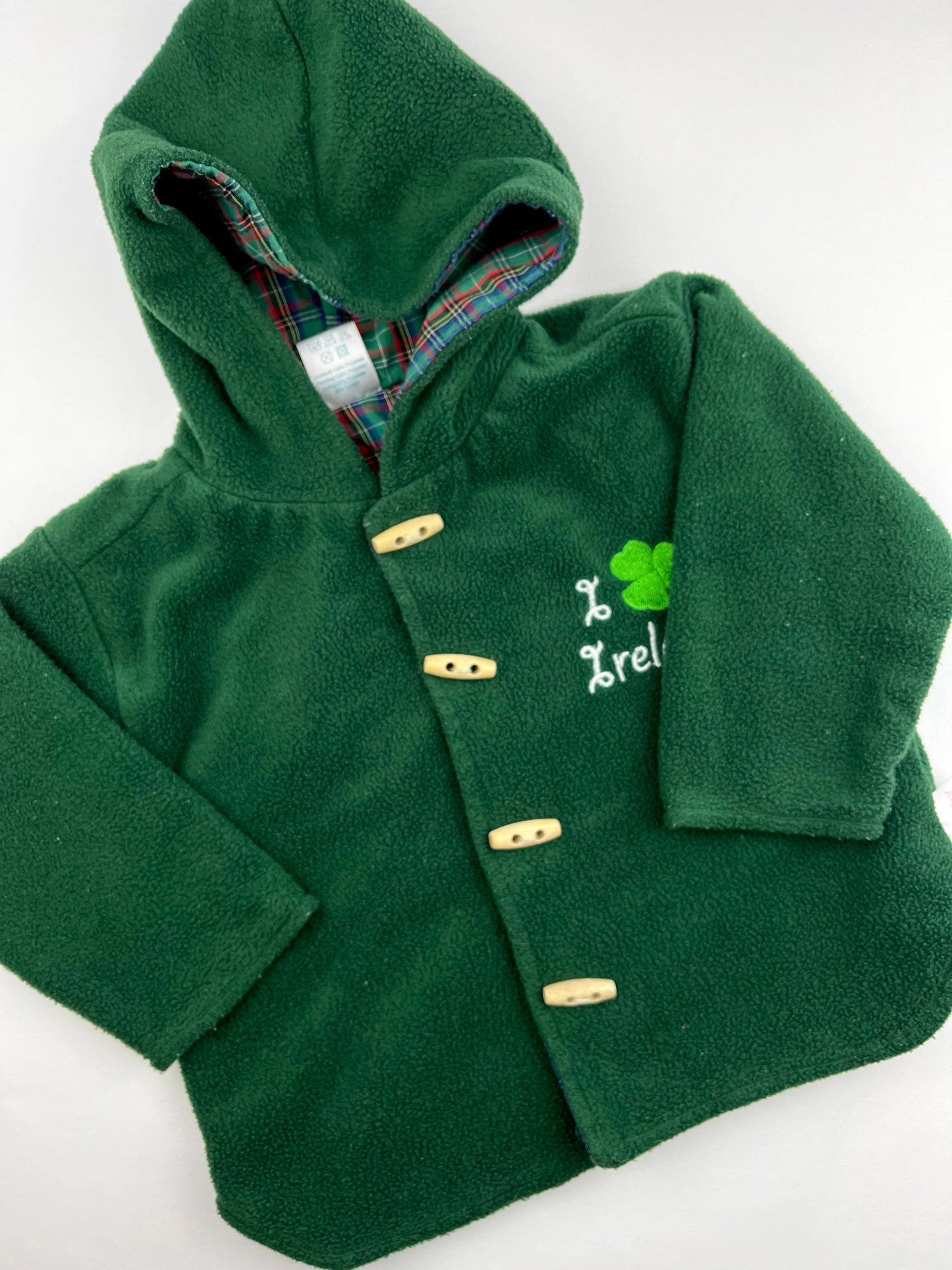 Veste polaire verte vintage 12 mois