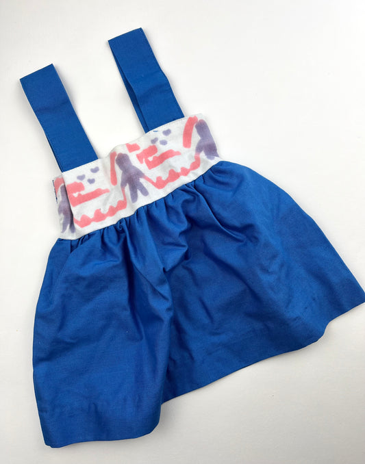 Robe bleue vintage 6 mois