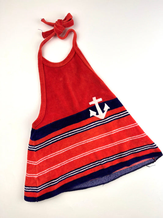 Robe courte rouge vintage BabyGro 2 ans