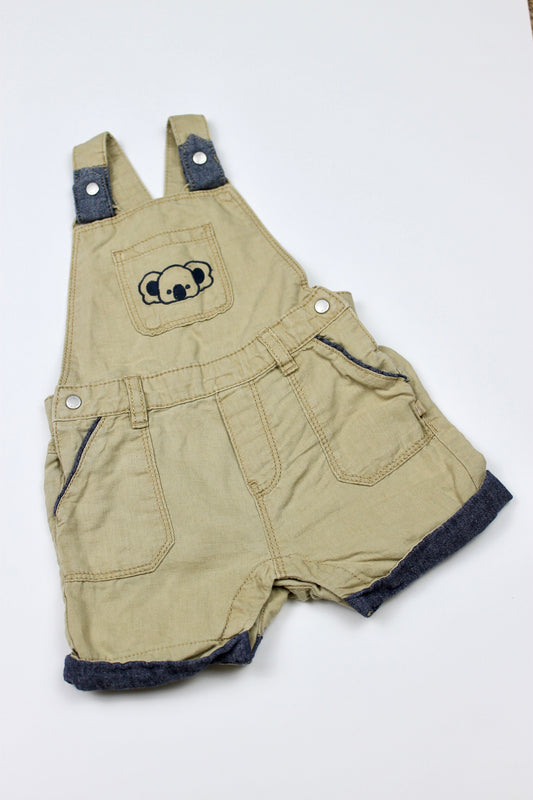 Salopette courte beige Obaïbi 6 mois