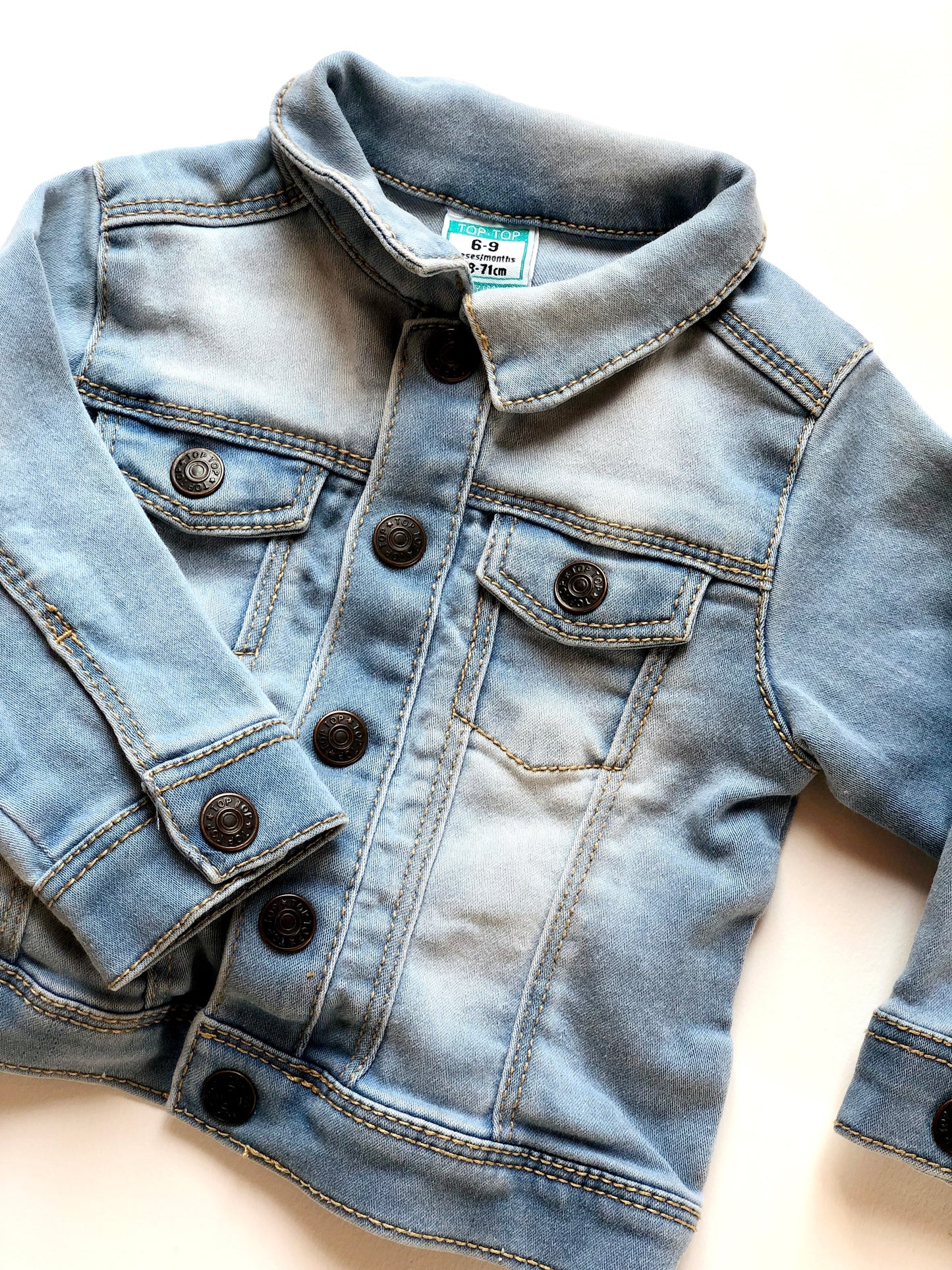 Veste en jeans bleue Top Top 6-9 mois