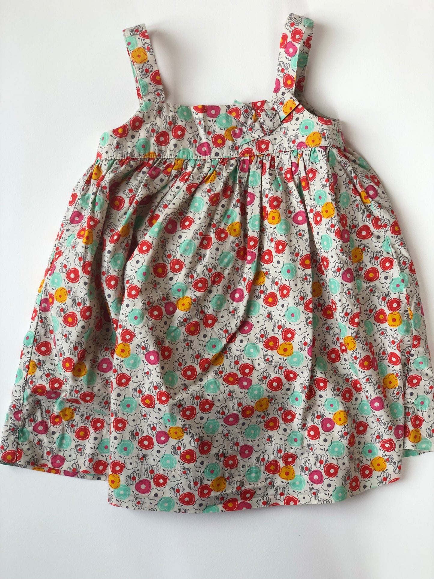 Robe à bretelles à fleurs Petit Bateau 18 mois