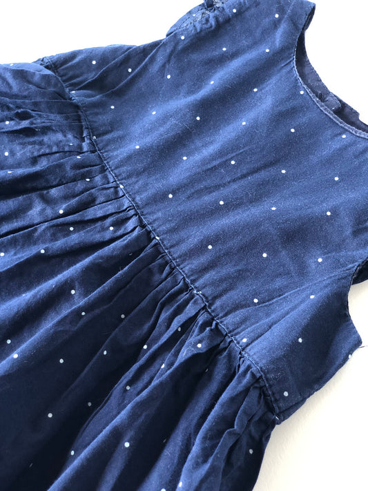 Robe sans manche bleue à pois H&M 12 mois