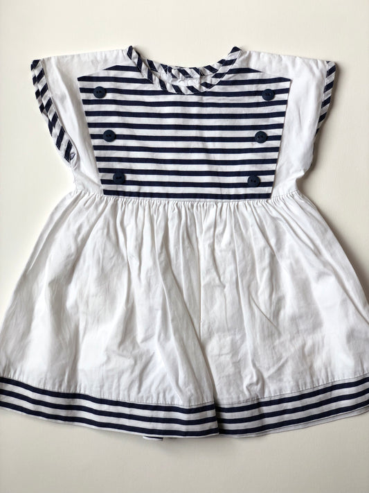 Robe marin blanc et bleu Vintage 6 mois