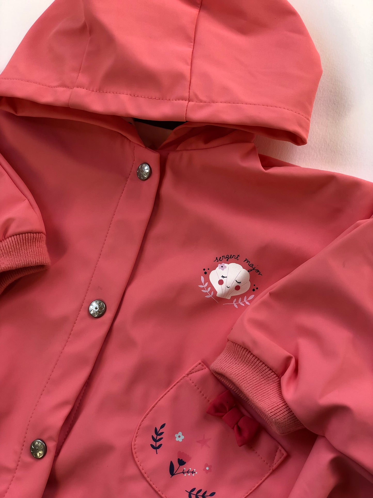 Cape imperméable rose Sergent Major 3-6 mois