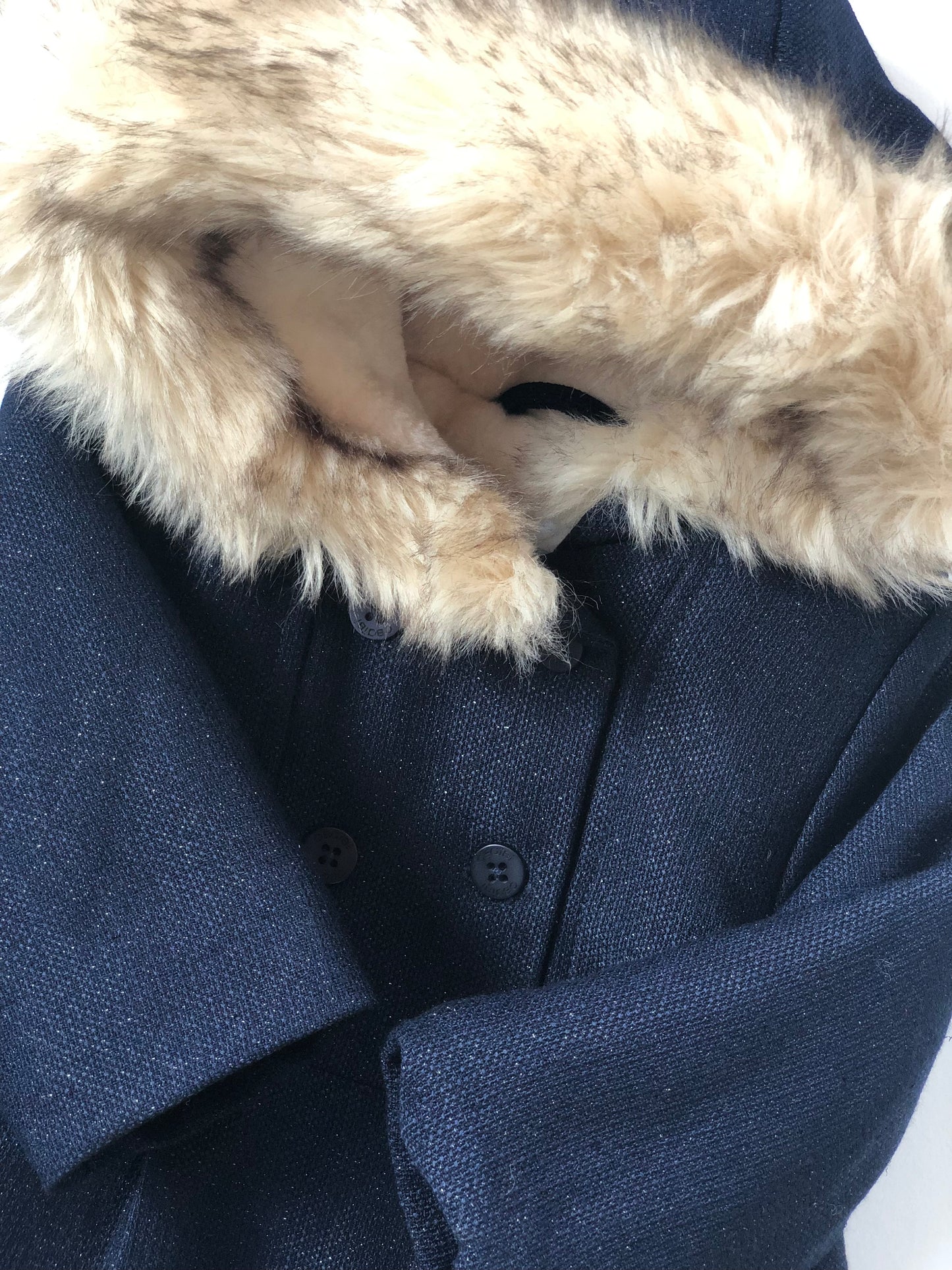 Manteau à capuche bleu brillant Obaïbi 6 mois