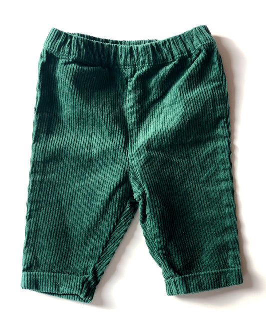 Pantalon en velours côtelé vert H&M 3 mois