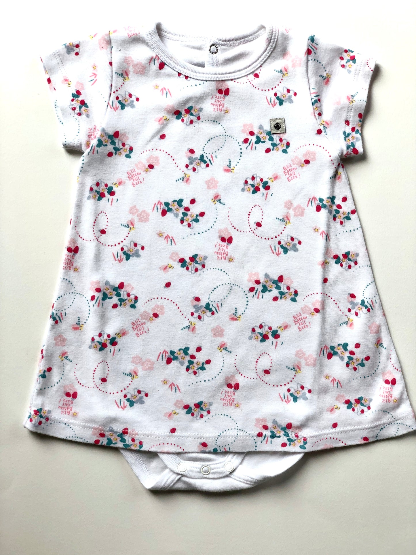 Robe avec body intégré Petit Bateau 6 mois