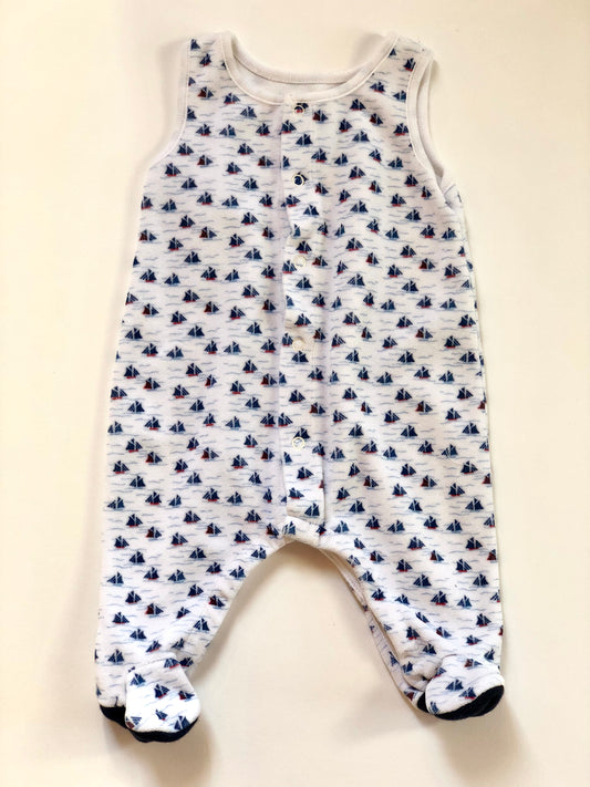 Combinaison pyjama velours Petit Bateau 1 mois