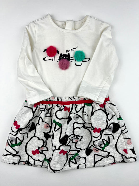 Robe motifs animaux Catimini 12 mois