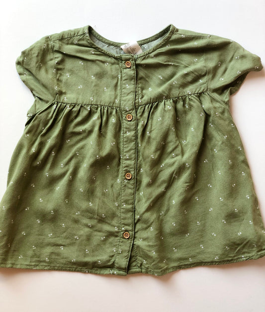 Blouse fleurie verte H&M 3 ans