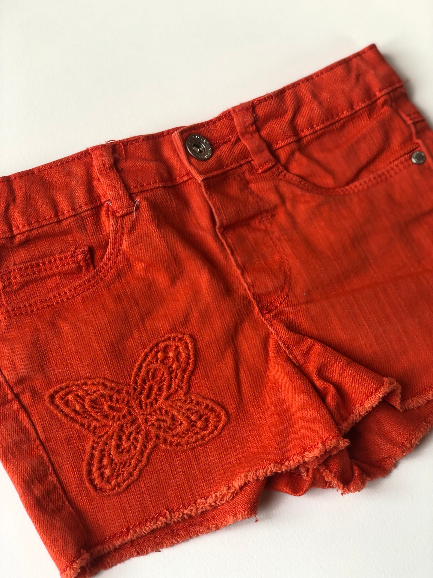 Short en jeans orange Vertbaudet 5 ans